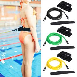 Resistance Bands Swimming Training Elastic Belt Traction Safety Rope Latex Tubes Adjustable Pool Bungee Exerciser