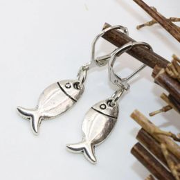 Dangle Earrings Unique Design High Quality Charms Fashion Tibet Silver Plated Fishes Shape 8 18mm Drop Jewellery B2671