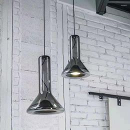 Pendant Lamps Modern Minimalist Glass Horn Lamp Nordic Creative Bar Restauran Cafe Dinning LED Lights