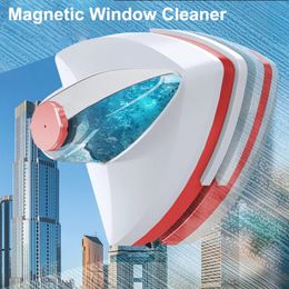 Magnetic Window Cleaners Cleaner Brush Double Side Automatic Water Discharge Wiper Glass Cleaning Household Tools 231122