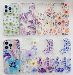 S24 Flower Shell Bling Chromed Cases For Samsung A15 A55 S23 FE Plus S22 Ultra A13 A14 A23 A24 A34 A52 A53 A54 Plating Metallic Clear Clover Lucky Soft IMD TPU Phone Cover