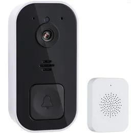 Doorbells Smart Wireless Video Doorbell Two-Way Talk Powered Wide Angle Door Bell Security Camera With Chime Call