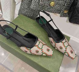 Designer Sling Back Sandals Summer Fashion Women Luxury Rhinestone Wedding Sandles Sliders High Heels Shoes wear-resistant fallow