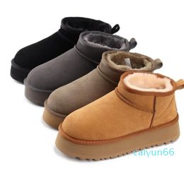 Man Women Ultra Mini Boot Ankle Platform snow Boots Woman Winter keep warm Booties with box