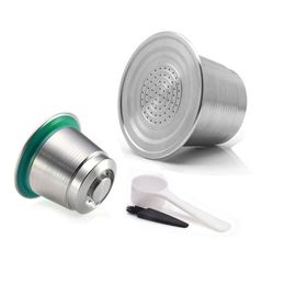 Stainless Steel Coffee Capsules Reusable Nespresso Capsules Refillable Pods Compatible with Machines like Nespresso-U Pixie Maestria Ixfbg