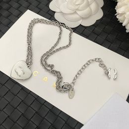 Designer Long Charm Pendant Necklace for Women Jewellery Matte Gold Fashion Style Necklaces Popular Classic Brand