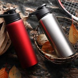 water bottle 700ML Outdoor Aluminum Sports Water Bott Advertising Gift Cup Tourism Mountaineering Aluminum Straight Mouth Cup Camping Q231122