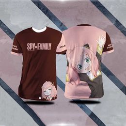 Men's T-Shirts Hot Spy x Family TShirts Anya Forger Anime Girl 3D Print Streetwear Men Women Fashion Oversized T Shirt Harajuku Kids Tees Tops Z0421