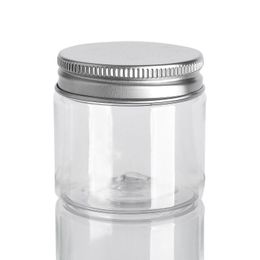 30 40 50 60 80ml Plastic Jars Transparent PET Storage Cans Boxes Round Bottle with Plastic/Aluminum Lids Rlkra