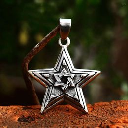 Pendant Necklaces Fashion Classic Star Of David For Men Women Stainless Steel Five Pointed Necklace Religious Jewellery Wholesale