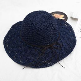 Wide Brim Hats Lightweight Sweet Gardening Sunshade Lady Summer Cap Washable Sun Hat Bow-knot Headwear