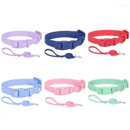 Dog Collars Y1UU Waterproof Collar Adjustable Length Macaron Colour Pet With Leash Large Training Accessories