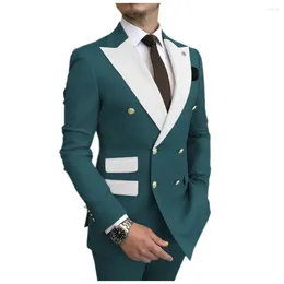 Men's Suits Costume Homme Mans For Wedding 2 Pieces Groom Tuxedos Man Wear Business Prom Dresses Custom Made Blazer Jacket Pants