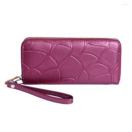 Wallets Fashion Women Long Polish PU Leather Wallet Female High Capacity Zipper Clutch Coin Purse Ladies Wristlet 6 Colors