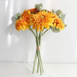 Decorative Flowers 65CM Artificial Sunflower Indoor Dining Table Dry Flower Decorations Wedding Holding Decoration