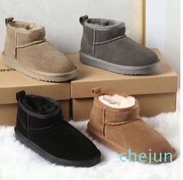 Platform Boots Scuffs Wool Shoes Sheepskin Fur Real Leather Classic windtight Brand Casual Outside