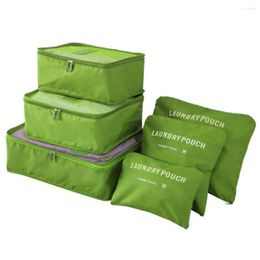 Storage Bags 6Pcs/Set Travel Waterproof Clothing Sorting Bag Packing Cube Luggage Organizer