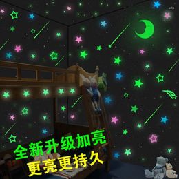 Wall Stickers Luminous Star Sticker Fluorescent Children's Room Decoration Dormitory Self-adhesive 3D Stereo