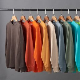 Men's T-Shirts Men's T shirts O-Neck Long Sleeve Solid Colour Pullover Men T-shirt Oversized Man T shirt Casual Tops Tees 230422