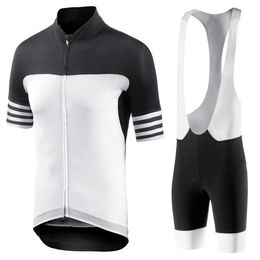 Men Black-White Cycling Jersey Set 2022 Maillot Ciclismo Road Bike Clothes Bicycle Cycling Clothing D11209m