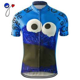 NEW 2017 cycling jersey Cookie Monster blue bike clothing wear riding MTB road ropa ciclismo cool classic NOWGONOW tour man cool242f