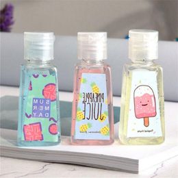 30ml 60ml Empty PET Plastic Bottle with flip cap trapezoid shape bottle for makeup fluid disposable hand sanitizer Rmjln