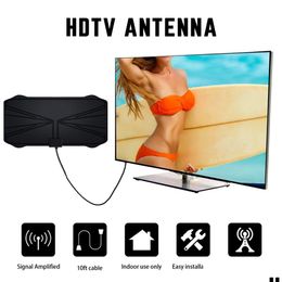 Antennas Digital Tvs Box Aerial 4K 980 Miles Hdtv Antenna Booster Active Indoor Hd Graphic Design Satellite Receiving Antena Range Wir Dhw8S