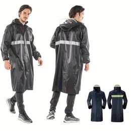 Reflective Full Body Raincoat For Men And Women - Waterproof Windbreaker For Outdoor Activities Like Hiking, Cycling, And Motorcycle Riding