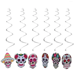Pendant Lamps 12 Pcs Halloween Party Hanging Ornament Drop Ceiling Mexican Supplies Pvc Style Spiral