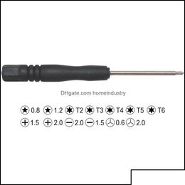 Screwdrivers Screwdrivers Mini Magnetic Screwdriver T2 T3 T4 T5 T6 1.5 2.0 Phillips Slotted 0.8 Pentalobe 0.6 Tri Wing For Phone Table Dh3Qo