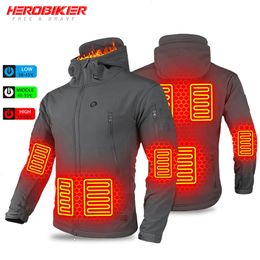 Women's Thermal Underwear Heated Jacket Winter Heating Motorcycle Jacket USB Electric Heating Jackets Hooded Camping Keep Warm Motorcycle Heated Clothes 231122