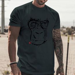 Men's T Shirts Summer Men Clothing Street T-shirt 3d Print Orangutan Graphic Oversized O-neck Short Sleeve Tee