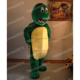 Performance Green Turtle Mascot Costumes high quality Cartoon Character Outfit Suit Carnival Adults Size Halloween Christmas Party Carnival Dress suits