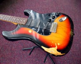 Hot sell good quality Electric Guitar best guitar 1979 3 Colour Sunburst Authentic Wear and Ageing Musical Instruments