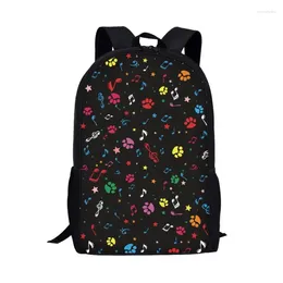 School Bags Colorful Dog Print Student Large Capacity Bag For Girls Boys Teenager Daily Casual Backpack Travel Storage Rucksacks