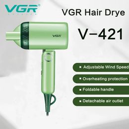 Hair Straighteners VGR 421 Dryer Adjustable Wind Speed Household Foldable Negative Ion Salon Overheating Protection Comb 231122