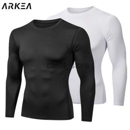 Men's T-Shirts Men's T-shirt Men Running Sport Long sleeve gym T-shirt Compression Tops Tee Quick DryTight Fitness Training Running Shirts J231121