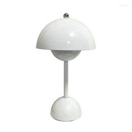 Table Lamps Flower Bud Led Lamp Nordic Bedside Desk Mushroom Room Decoration Night Lights