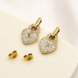 Designer Heart Stud Earrings 2023 New Gift Earrings Designer Jewelry 18K Gold Plated Charm Earrings Women's Love Spring stainless steel Jewelry Wholesale