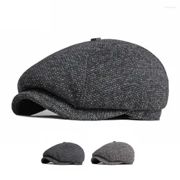 Berets Sboy Cap Men Autumn Winter Octagonal Women British Beret Flat Warm Gatsby Painters Hats Ivy Hat Gorro Hombre Boina