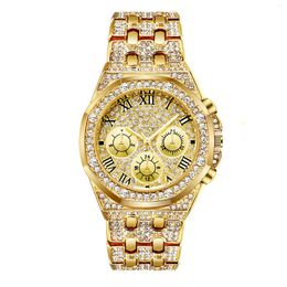 Wristwatches Valentine's Day Unisex Luxury Diamond Watch Quartz Watches Stainless Steel Strap Lovers Wrist Rhinestones Couples Clock