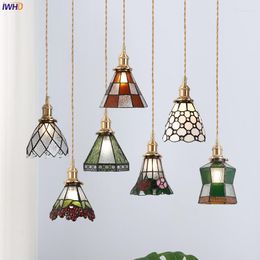 Pendant Lamps IWHD 2023 Nordic Glass LED Lights Fixtures Copper Bedroom Dinning Room Restaurant Modern Hanging Lamp Lighting