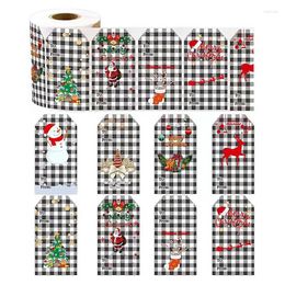 Gift Wrap Christmas Tags Stickers 300 Pieces Gnomes Bag Seal Rolls Self Adhesive Labels For Festive Present Box