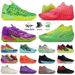 Melo Basketball Shoes Lamelo Ball Shoes Desinger MB.03 OG Original FOREVER RARE Toxic MB.02 Nickelodeon Slime MB.01 Rick and Morty Lemelo Luxury Mens Women Trainers