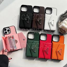 Beautiful iPhone Phone Cases 15 14 Pro Max Leather Card Slot Hi Quality P Purse 18 17 16 15 15pro 14pro 13pro 12pro 13 12 11 X Xs Case with Logo Box Packing Man Woman