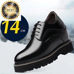 Dress Shoes Inner Men's Elevator Height-increasing 14 Cm Wedding Leather Ultra-high Heels Business Stage Shoe Male