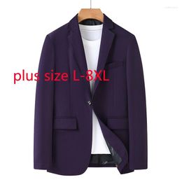 Men's Suits Arrival Super Large Autumn And Winter Men Fashion Casual Suit Coat Blazers Plus Size L XL 2XL3XL 4XL 5XL 6XL 7XL 8XL