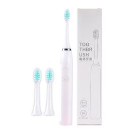 Toothbrush Ultrasonic Electric with 3 Brush Heads One Charge for Brazil Drop 230421