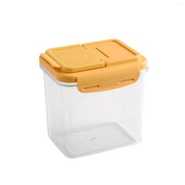 Storage Bottles Kitchen Box Plastic Square Transparent Food Container With Lid Grain Fruit Vegetables Keep Fresh Tools