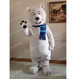 Newest white bear Mascot Costume Carnival Unisex Outfit Christmas Birthday Party Outdoor Festival Dress Up Promotional Props For Women Men